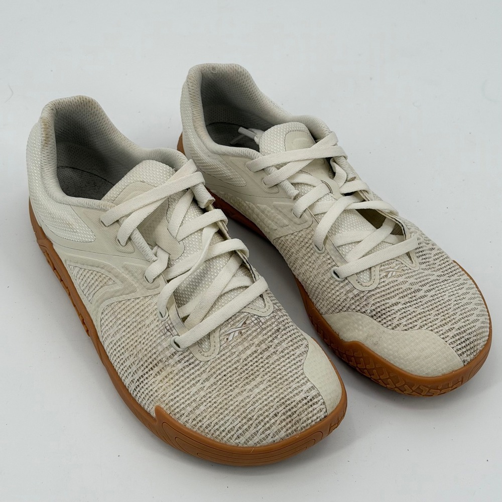 Reebok Cross Training Shoes Cream Gum Sole Flexweave Sneaker Womens 9